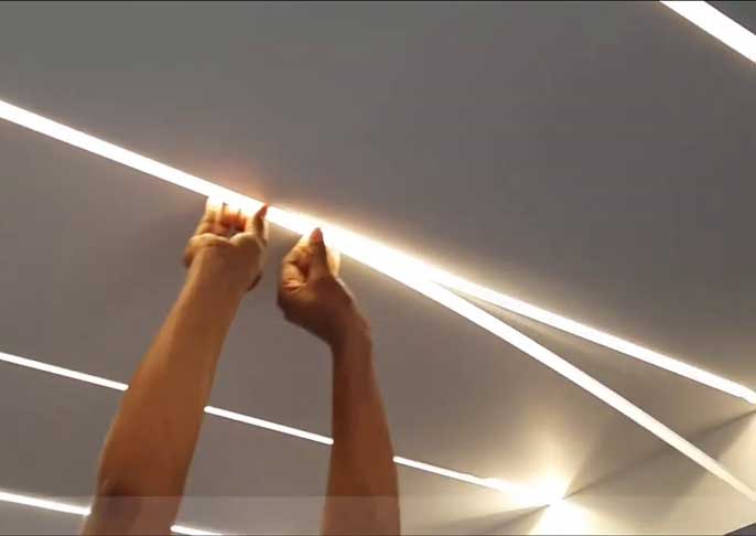 False Ceiling Light Installation